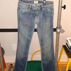 Antik denim western designer jeans size 28 blue boot cut Y2K yellowstone